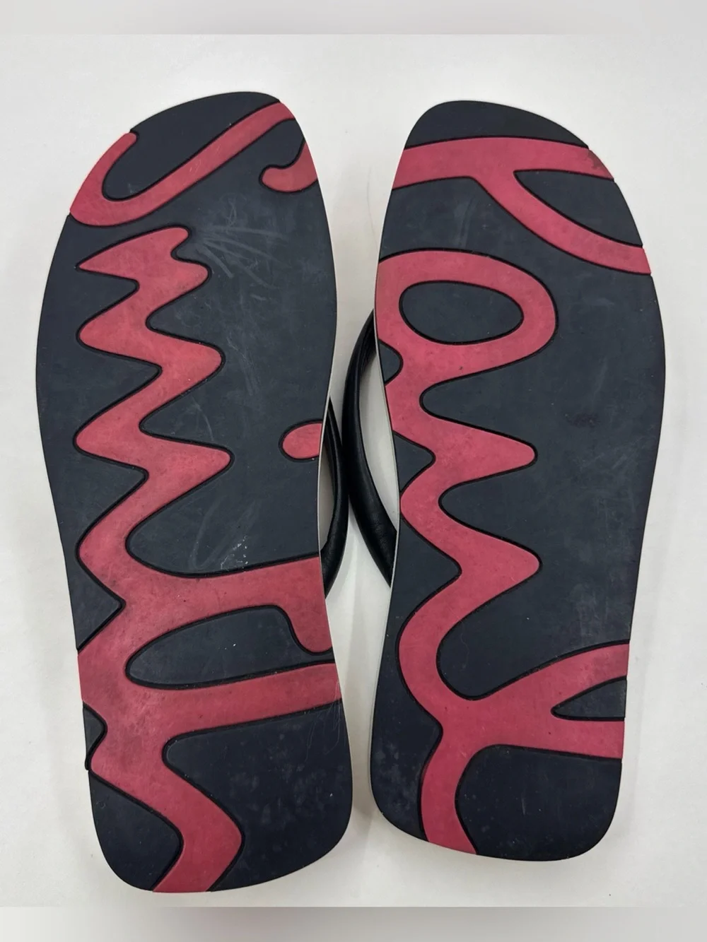 VTG Paul Smith Slip-on Sandals Striped Black Leather Strap Flip Flop Men M US 10 VTG Paul Smith Slip-on Sandals Striped Black Leather Strap  main image 2